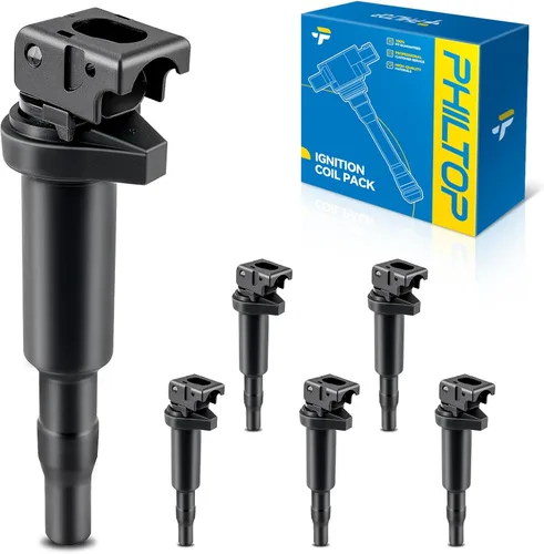 PHILTOP Paquete de bobinas de encendido, compatible con 328i, X5, 328i xDrive, X1, 335i, 325i, 528i, X3, Cooper, 535i, 320i, 330i, 535i xDrive, 320i
