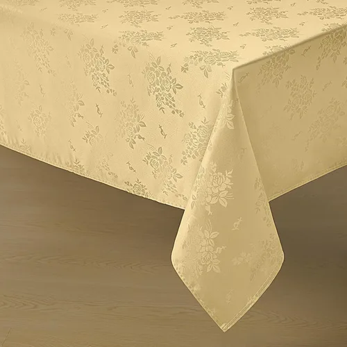 Miniatura 9 de Romanstile Mantel rectangular de jacquard, resistente al agua, elegante, con patrón floral de rosa damasco, mantel decorativo de poliéster lavable