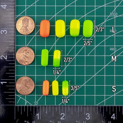 Miniatura 2 de Dr.Fish Paquete de 30 flotadores de aparejo de pesca, flotadores Pompano, aparejo de lucioperca, accesorios de fabricación de señuelos de pesca