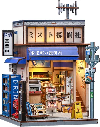 Miniatura 12 de Kit de rincón de libros Fsolis, kit de manualidades para casa de muñecas en miniatura para adultos, decoración para estantería, cumpleaños
