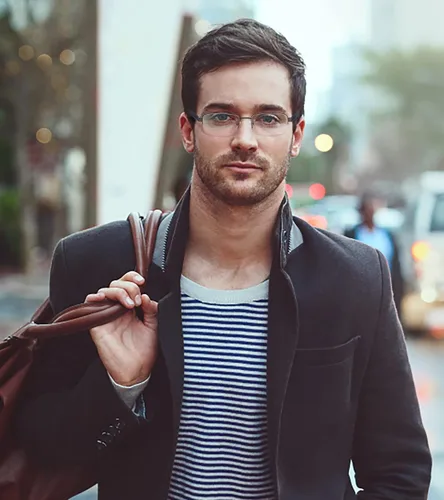 Miniatura 2 de Missfive - Lentes de lectura multifocales progresivas para hombres, 0 potencia en el centro superior, bloqueo de luz azul para lejos/medio/cerca
