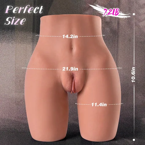 Miniatura 4 de Muñeca sexual marrón de 7.2 libras, juguete sexual masculino, coños de bolsillo realistas con piernas posables, masturbador masculino, coño, mamada
