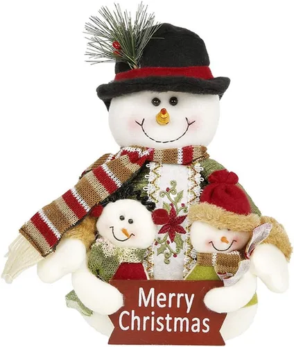Tvoip Decoración de Navidad, muñecos de nieve, Papá Noel, muñeco de nieve, adornos colgantes, decoración de mesa, regalo (muñeco de nieve de Navidad