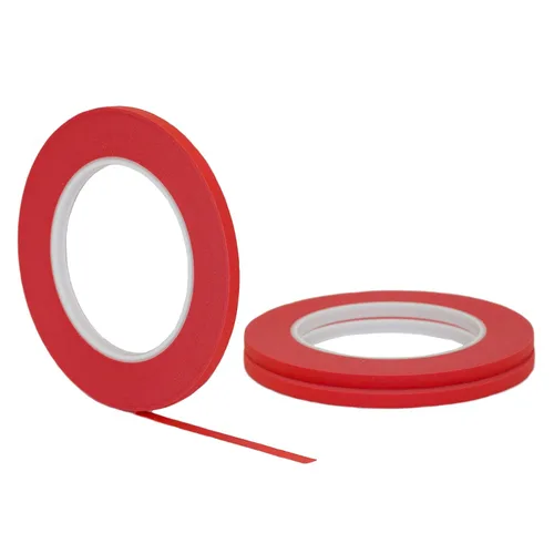 STIKK Cinta para pintores – Paquete de 3 cintas de pintor rojas – 1/4 pulgadas x 60 yardas – Cinta de pintura para pintura, bordes, recortes, techos