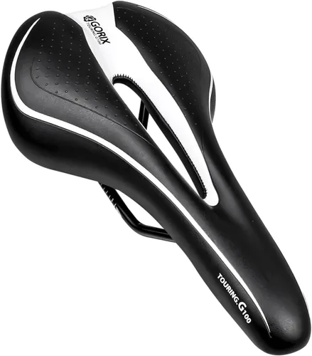 Miniatura 16 de Sillín GORIX para Bicicleta Cómodo con Cojín y Riel para Bicicleta de Montaña y Carretera para Hombres y Mujeres (GX-C19)