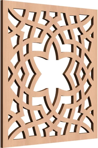 Miniatura 52 de París - Paneles de pared decorativos de madera con calado, extra pequeños, 7 3/8 pulgadas de ancho x 7 3/8 pulgadas de alto x 1/4 pulgadas de alto