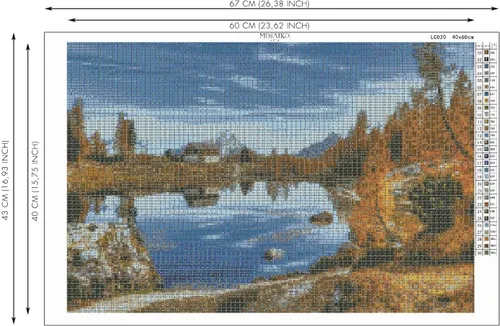 Miniatura 2 de Mosaiko Producto defectuoso (diamantes redondos no cuadrados) Kit de pintura de diamante extra grande de 16 x 24 pulgadas - Cuadrado de taladro