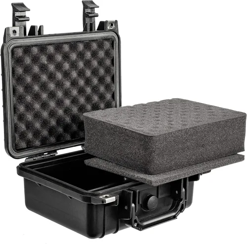 Miniatura 2 de Eylar Equipo pequeño de 10.62 pulgadas, estuche rígido para cámara impermeable con espuma (negro)