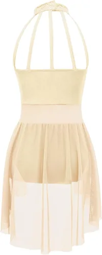 Miniatura 43 de Vestido de ballet lírico para niñas y niñas, sin mangas, encaje floral, leotardo contemporáneo, moderno disfraz de baile