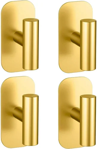 Miniatura 14 de Ganchos adhesivos para toallas para ducha, ganchos de baño resistentes al agua, perchas adhesivas montadas en la pared para Negro