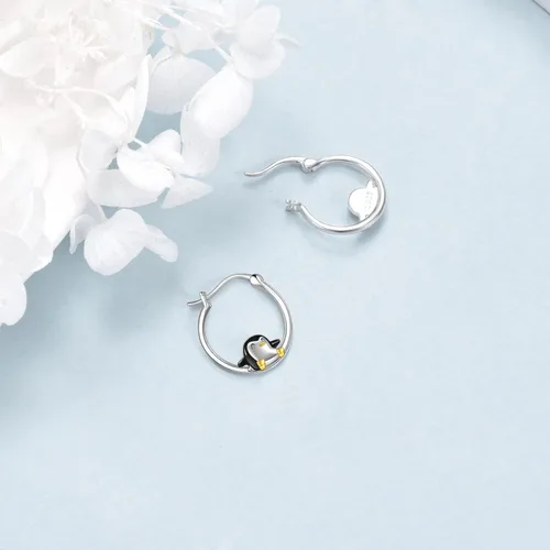 Miniatura 3 de VONALA Aretes de aro pequeños de plata de ley 925, lindos regalos de cumpleaños para mujer
