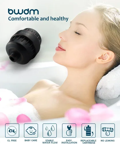 Miniatura 7 de Filtro de ducha, filtro para agua dura, filtro de cabezal de ducha de 15 etapas, cartucho que elimina cloro, metales pesados y otros sedimentos