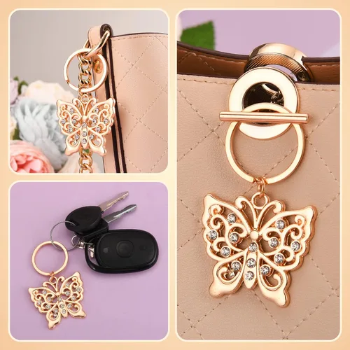 Miniatura 4 de 24 llaveros de mariposa con diseño de mariposa para despedida de soltera, llaveros con forma de mariposa para invitados de boda, fiesta, baby
