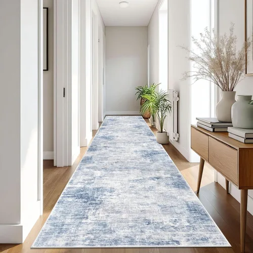 Miniatura 920 de IOHOUZE Alfombra abstracta lavable de 3 x 12 pies para pasillos, antideslizante para cocina, camino de entrada de lana sintética para interiores