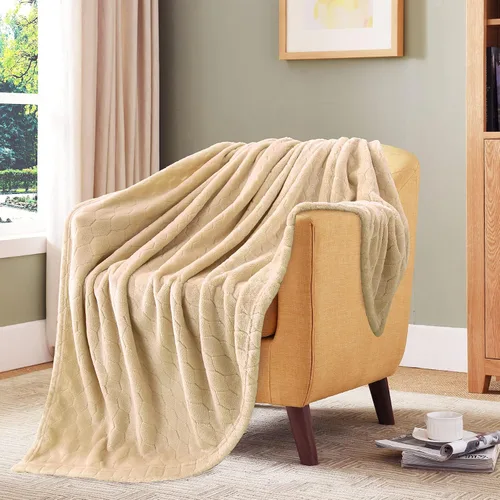 Miniatura 6 de TOONOW Manta de forro polar con textura, suave y afelpada, manta individual de 60 x 80 pulgadas, manta de cama súper suave y esponjosa