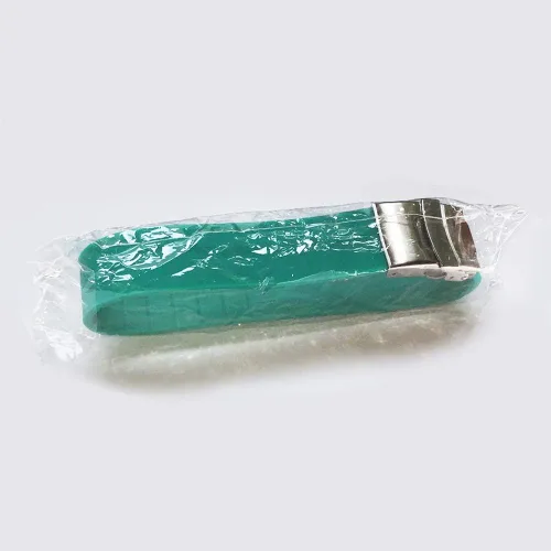 Miniatura 8 de 1 unidad. de 50 pulseras de identificación de silicona, placa de grabado de 1.378in y cierre de acero inoxidable. (Verde)