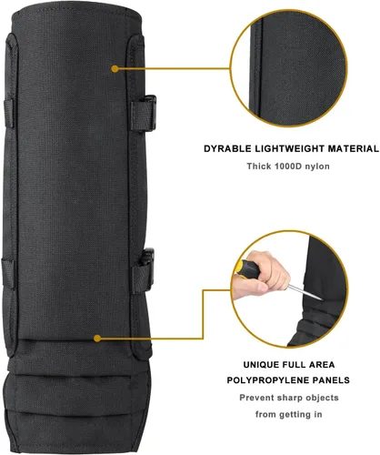 Miniatura 4 de Snake Gaiters Leg Guards: Waterproof Snake Chaps for Hunting, Adjustable Leg Gaiter Snake Bite Protection for Lower Legs, Lightweight Flexible Caqui