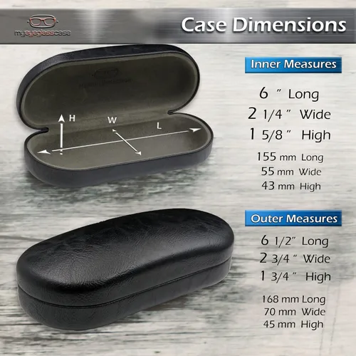 Miniatura 5 de MyEyglassCase - Funda rígida para lentes de sol con bolsa suave y tela