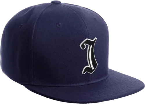 Miniatura 316 de Daxton Gorra clásica con visera de billete plano con letras del alfabeto inglés antiguo de la A a la Z