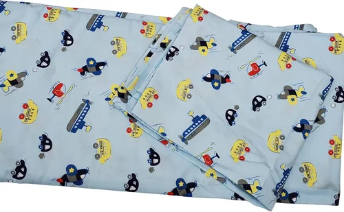 Miniatura 9 de Frenchie Mini Couture Sábanas bajeras para cuna, 100% algodón, se adaptan a colchones de niños pequeños, estrellas azules, 28 x 52 pulgadas, paquete