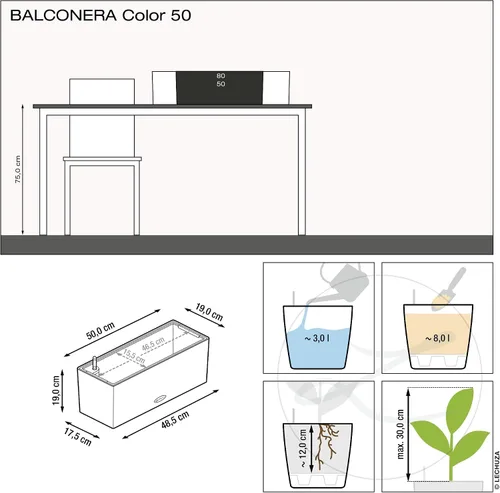 Miniatura 4 de Lechuza Balconera Color 50 - Macetero todo en uno (liso mate), nuez moscada