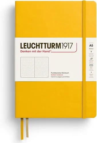 Miniatura 26 de LEUCHTTURM1917 - Cuaderno de tapa dura mediano A5 con 251 páginas numeradas para escritura y diario (lila, con puntos)