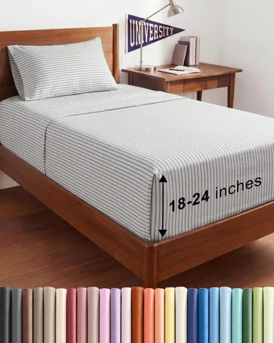 Miniatura 150 de Sábanas King divididas con bolsillos extra profundos, sábanas transpirables y refrescantes de 5 piezas, sábanas de lujo para hotel, suaves, sin 22