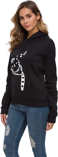 Miniatura 3 de Sudadera con capucha sin botones para mujer, diseño de gato con orejas de gato