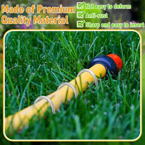 Miniatura 7 de Yaocom 100 estacas de riego por goteo de 6 pulgadas, estacas de manguera de jardín curvadas de metal en forma de U, piezas de tubería de riego