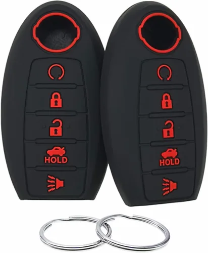 Miniatura 13 de REPROTECTING Funda de goma de silicona para llavero compatible con Nissan Altima SR Armada SL Maxima Murano Pathfinder Rogue Titan Versa Sentra
