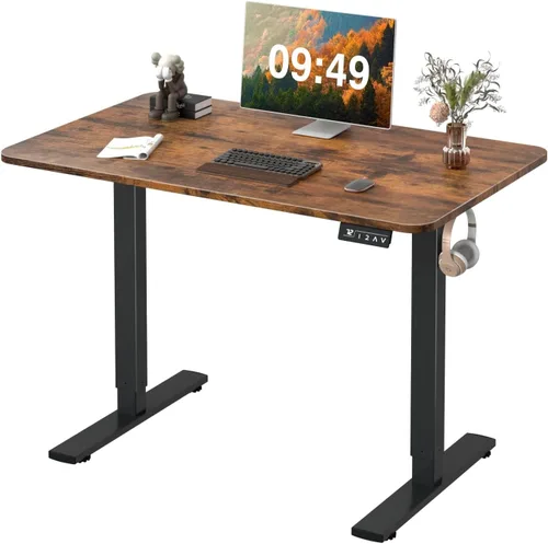 Miniatura 18 de Furmax - Escritorio eléctrico de altura ajustable de pie grande de 48 x 24 pulgadas, escritorio de pie para oficina en casa, alturas prestablecidas