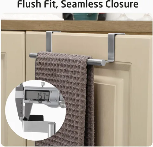 Miniatura 7 de KES Toallero sobre la puerta del gabinete, soporte para toallas de cocina, barra para toallas de cocina sobre la puerta del gabinete SUS304 acero