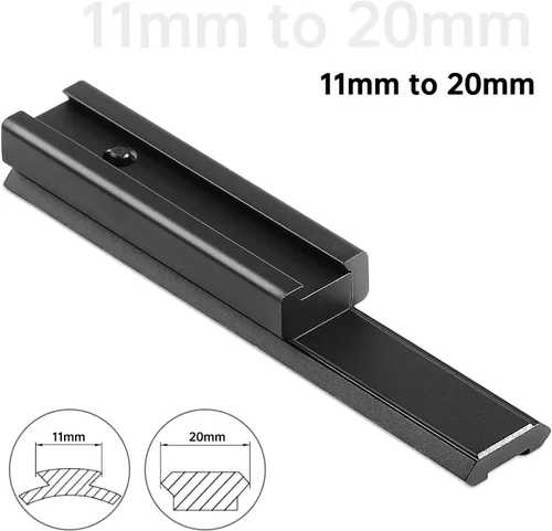 Miniatura 3 de Bontok 11mm Dovetail to 21mm Upgraded Build-in Locking Screws Picatinny Rail Low Profile Scope Mount Converter Base 3/8" to 7/8" Converter