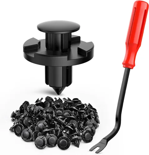 Miniatura 12 de Nilight 100 clips automotrices de nailon tipo empuje, retenedor de remaches, cubierta de parachoques trasero tipo empuje para Toyota #52161-02020