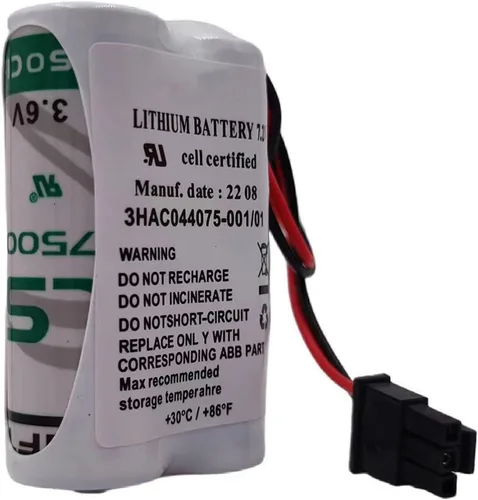 Miniatura 8 de 3HAC044075-001/01 7.2V SMB Batería para ABB Robot CPU ABBTA521 ABB3HAC16831-1