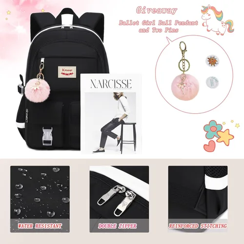 Miniatura 2 de Mochila para niñas, mochila escolar para laptop de 15.6 pulgadas, mochila grande para primaria, primaria, escuela media, mochilas para niños