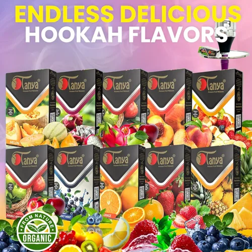 Miniatura 4 de Tanya Hookah Shisha Sabores, sin tabaco y nicotina, paquete variado de frutas, 1.76 oz (paquete de 3) fresa, arándano y mango.