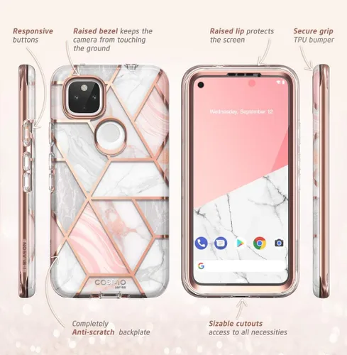 Miniatura 5 de i-Blason Cosmo Series - Funda para Google Pixel 5a 5G de 6.34 pulgadas (2021), funda protectora delgada de cuerpo completo con protector de pantalla