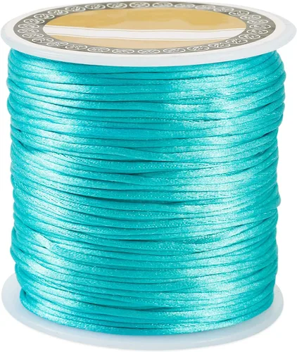 Pandahall - Hilo de nailon para cuentas de 82 yardas, 0.039 pulgadas, trenzado de nailon trenzado, cordón de satén para anudar, trenzar y hacer