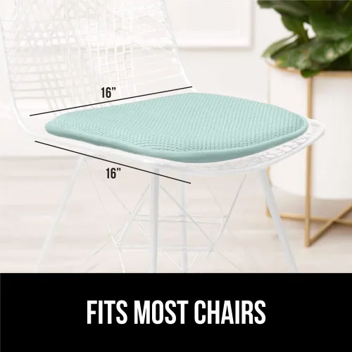 Miniatura 6 de Gorilla Grip - Cojines de espuma viscoelástica para silla, comedor, mesa de cocina, sillas de oficina, se mantienen en su lugar, de microfibra