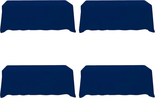 Miniatura 142 de BRILLMAX 6 Pack de Manteles Azul Marino para Mesas Rectangulares de 8 Pies 90 x 156 Pulgadas - 8 pies Mantel Rectangular a Granel de Lino