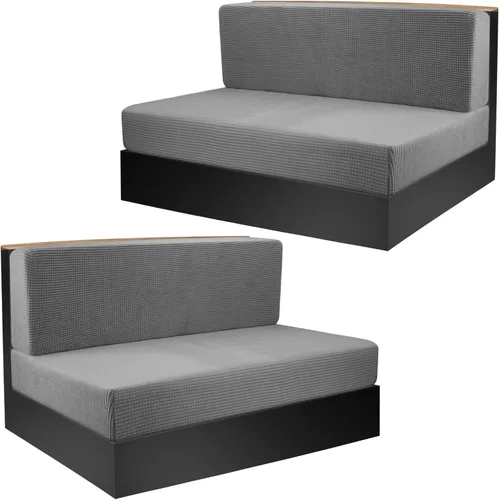 Miniatura 8 de Tlswshsy Cojines de comedor para autocaravana, fundas elásticas para asiento de sofá, protector de muebles de sofá biplaza lavable para Azul