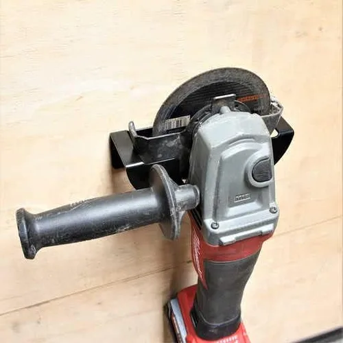 Miniatura 3 de Paquete de 2 herramientas para amoladora angular negra, soporte de montaje en pared para amoladora de 5 pulgadas