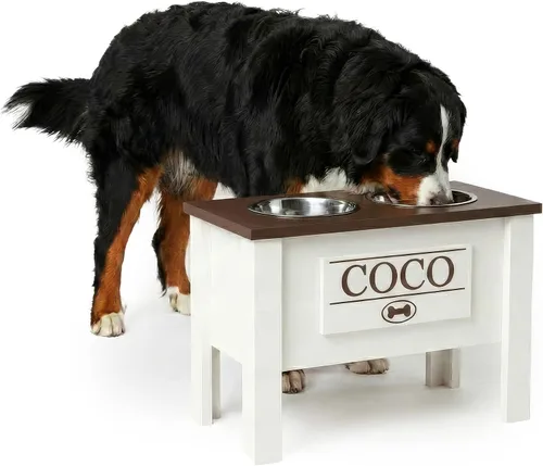 Miniatura 17 de GrooveThis Woodshop Soporte Personalizado de Cuenco Elevado para Perros de Tamaño Grande, Mediano, Pequeño y Extra Pequeño - Cuencos de Acero Negro