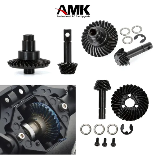 Miniatura 5 de Engranaje cónico RC, 30/8T Heavy Duty Overdrive Bevel Gear Set para 1/10 RC Crawler Axial SCX10 II AR44/45 Capra Portal Axle Piezas de repuesto