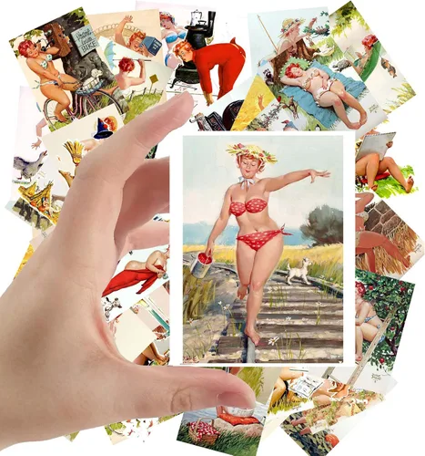 Miniatura 15 de Pegatinas grandes (24 piezas 2.5"x3.5") Vampirella Vintage Fantasy Pinup Comic obras de arte Trece