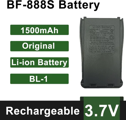 Miniatura 2 de BAOFENG BF-888S Batería de radio bidireccional 3.7 V 1500 mAh Li-ion recargable para radioaficionado GMRS Reemplazo BF-666S BF-666S BF-777S H-777
