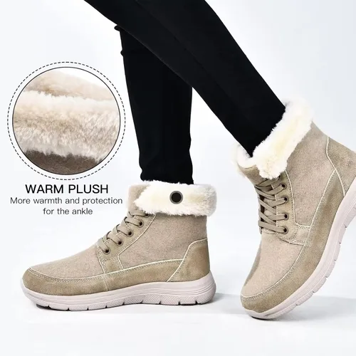 Miniatura 2 de TIOSEBON Botas de tobillo para mujer, botines cortos para exteriores, antideslizantes, para senderismo y caminar