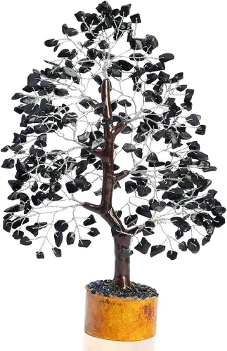 Miniatura 16 de Crocon Árbol de la vida de cristal de cuarzo transparente, chakra para energía positiva, decoración de Feng Shui, árbol bonsái de dinero con piedras