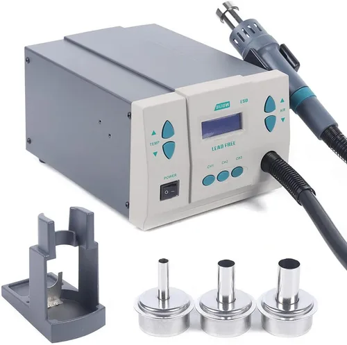 Miniatura 3 de Estación de retrabajo de aire caliente de 1000 W, pistola de calor de soldadura, estación de visualización digital 110 V US SMD, soporte ajustable
